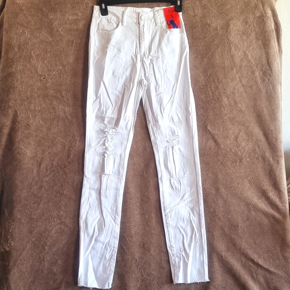 White High Rise, Ripped Jean - Picture 2 of 13